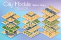 City module creator Royalty Free Stock Photo