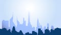 City Morning Skyline-vector