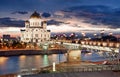 City Moscow main Orthodox Church of Russia Cathedral of Christ the Saviour, Russia Royalty Free Stock Photo