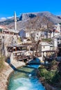 City of Mostar on the Neretva River, Royalty Free Stock Photo