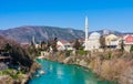 City of Mostar on the Neretva River, Royalty Free Stock Photo