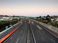 city motorway traffic motion blur