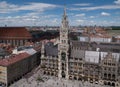 The city Munich of bird`s-eye, Germany Bavaria