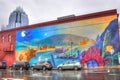 City mural in Austin in Texas Royalty Free Stock Photo