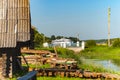 The city of Myshkin. Russia. Myshkin Folk Open-air Museum. National Ethnographic Museum of Wooden Architecture. Disassembled l