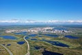 The city of Nadym among the tundra bogs of the North of Siberia in Russia