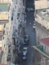 The city of Naples from above. Napoli. Italy. Vesuvio volcano behind. Royalty Free Stock Photo