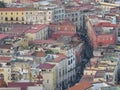 The city of Naples from above. Napoli. Italy. Vesuvio volcano behind. Royalty Free Stock Photo