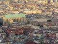 The city of Naples from above. Napoli. Italy. Vesuvius volcano behind. Royalty Free Stock Photo