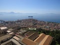 The city of Naples from above. Napoli. Italy. Vesuvius volcano behind. Royalty Free Stock Photo