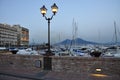 City Of Naples, Leisure Marina And Vesuvius At Dusk