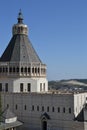 City of Nazareth in Israel, Basilica of annunciation, where Mary received the message of conceiving Jesus Royalty Free Stock Photo