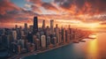 City that never sleeps: chicago skyline Royalty Free Stock Photo