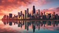 City that never sleeps: chicago skyline Royalty Free Stock Photo