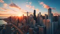 City that never sleeps: chicago skyline Royalty Free Stock Photo