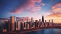 City that never sleeps: chicago skyline Royalty Free Stock Photo