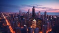 City that never sleeps: chicago skyline Royalty Free Stock Photo