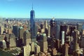 The city of New York is a bird\'s-eye view. Skyscrapers of the ci