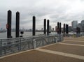 New York city in the distance seen from Paulus Hook Pier new jersey