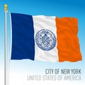 City of New York flag, New York state, United States Royalty Free Stock Photo
