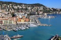 City of Nice in France, view above Port of Nice on French Riviera Royalty Free Stock Photo