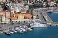 City of Nice in France, view above Port of Nice on French Riviera Royalty Free Stock Photo