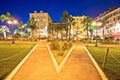 City of Nice park and architecture evening view Royalty Free Stock Photo