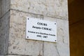City of Nice, plaque commemorating Jacques Chirac