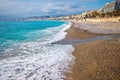 City of Nice Promenade des Anglais waterfront and beach view