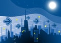City in night Royalty Free Stock Photo