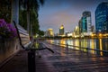 city night bangkok Park in the City at dusk (Thailand) Night cit