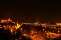 The city at night in Budapest