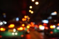 City night light blur bokeh defocused background Royalty Free Stock Photo