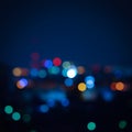 City night light blur bokeh , defocused background Royalty Free Stock Photo