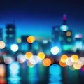 City night light blur bokeh , defocused background Royalty Free Stock Photo