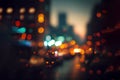 City night light blur bokeh, defocused background Royalty Free Stock Photo