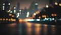 City night lights blur bokeh background, abstract bokeh background Royalty Free Stock Photo