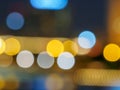 city night lights blurred bokeh background. Royalty Free Stock Photo