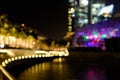 City night lights blurred bokeh Royalty Free Stock Photo