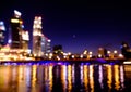 City night lights blurred bokeh Royalty Free Stock Photo