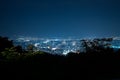 City night from the view point on top of mountain, Chiang Mai, Thailand Royalty Free Stock Photo