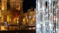 Overview of the cathedral and Christmas garlands