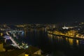City at night, panoramic scene Royalty Free Stock Photo