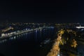 City at night, panoramic scene Royalty Free Stock Photo
