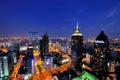 City night scene of Suzhou SIP Royalty Free Stock Photo