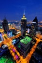 City night scene of Suzhou SIP Royalty Free Stock Photo