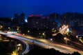 City night scene in Taipei Royalty Free Stock Photo