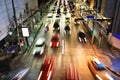 City night traffic, Blur traffic motion and car lights in rush hour. Royalty Free Stock Photo