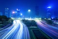 City night traffic view Royalty Free Stock Photo