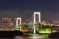 City night view of Odaiba, Tokyo , Rainbow bridge landmark Twilight scene,Japan. Royalty Free Stock Photo